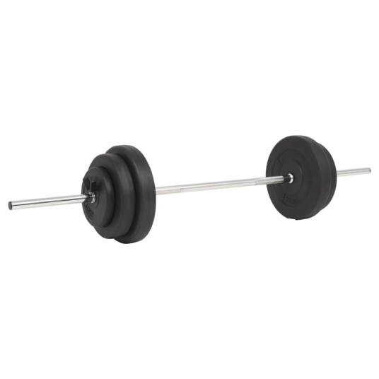 vidaXL Vektstangsett med skiver 60 kg