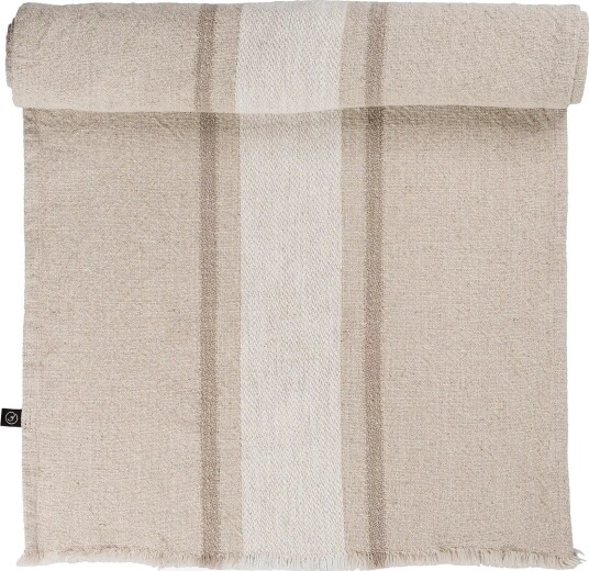 ERNST Tablerunner - WHITE/NATURAL/BEIGE - 45X150 cm