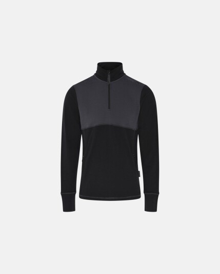 Dovre 'Midlayer' zip 100% merino ull svart/grå Dovre 'Midlayer' zip 100% merino ull svart/grå