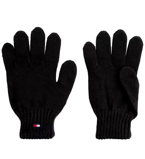 Tommy Hilfiger Small Flag Gloves   Black   L/XL
