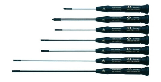 C.K Elektronik Skrutrekkersett, 7 Deler, Med Esd Bestående Av Spor: 2,5 X 75 - 3,0 X 100 - 3,0 X 150 - (T4883 Xesd) C.K Elektronik Skrutrekkersett, 7 Deler, Med Esd Bestående Av Spor: 2,5 X 75 - 3,0 X 100 - 3,0 X 150 - (T4883 Xesd)