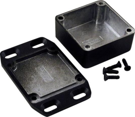 Hammond Electronics 1590LLBFLBK 50 × 50 × 25 mm Aluminium Sort Kabinett