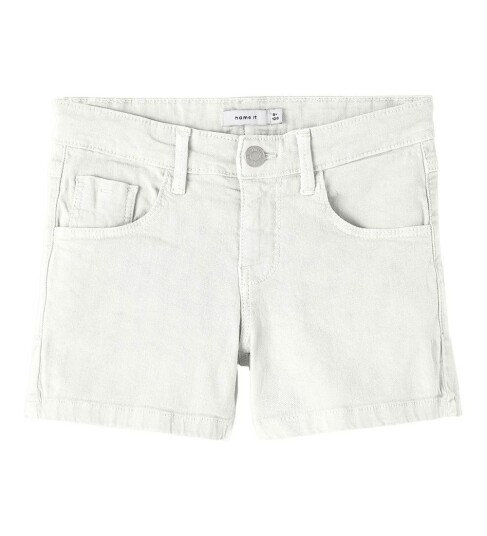 name it Nkfrose Reg Twi Shorts 8212-Tp Noos - White - 98