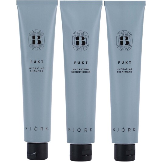 Björk FUKT Bundle Shampoo 75 ml & Conditioner 75 ml & Hydrating Treatm Björk FUKT Bundle Shampoo 75 ml & Conditioner 75 ml & Hydrating Treatm
