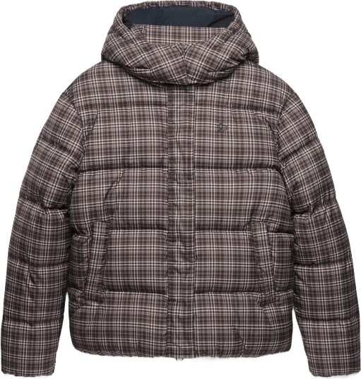 Superdry Premium Printed Check Puffer CHESTNUT BROWN CHECK 12