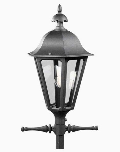 Konstsmide Pallas lyktestolpe E27 svart ex stolpe 567-750