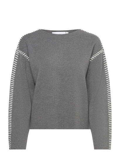 YAS Yasstitcha Ls Knit Pullover S. Noos Grey L