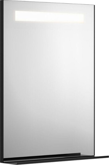 Gustavsberg speil med hylle, LED, 60x80,2 cm, sort Gustavsberg speil med hylle, LED, 60x80,2 cm, sort