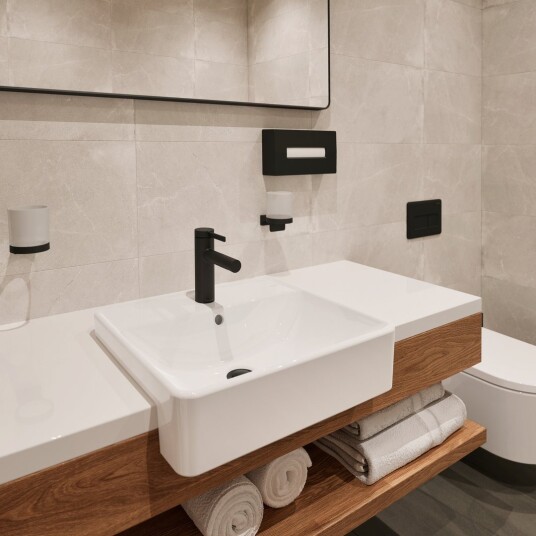 Hansgrohe Servantbatteri Zeisis S 100 CoolStart Med Pop-Up Matt Sort Hansgrohe Servantbatteri Zeisis S 100 CoolStart Med Pop-Up Matt Sort