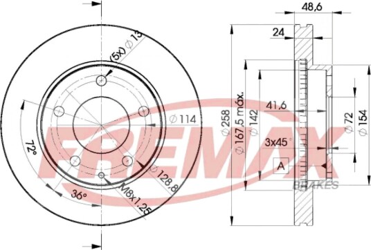 Bremseskive FREMAX BD-3258