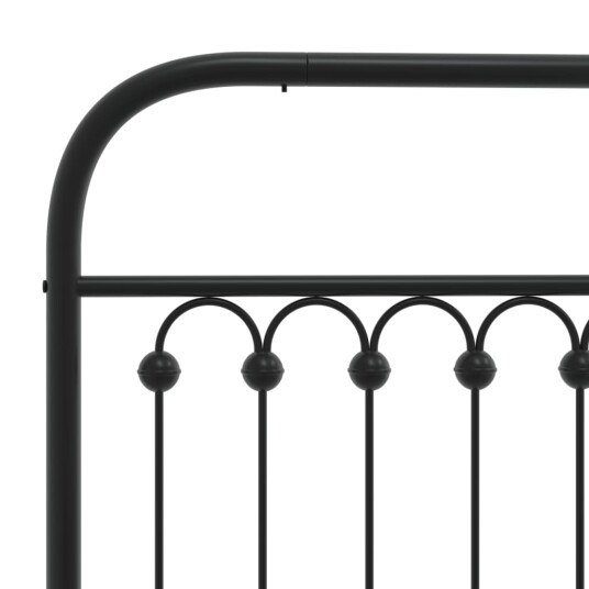  Sengegavl i metall svart 120 cm 8721102645204