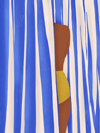 Plakat Blå Striper Plakat Blå Striper