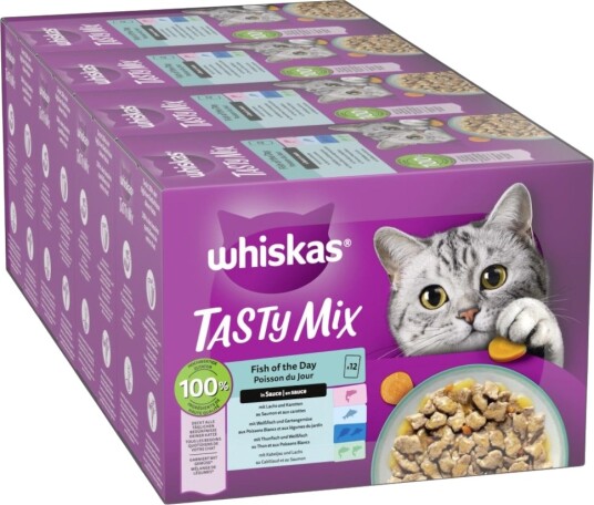 Whiskas Våtfôr Tasty Mix Porsjonsposer Of The Day In Sauce Fish 96 X 85 G Whiskas Våtfôr Tasty Mix Porsjonsposer Of The Day In Sauce Fish 96 X 85 G
