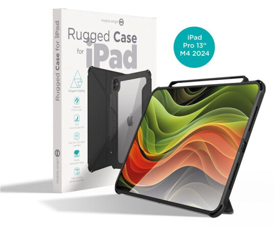 Mobile Origin Robust Deksel for iPad Pro 13" M4 Svart