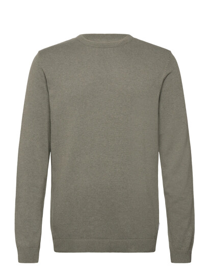 Lindbergh O Neck Recycled Yarn Knit - Khaki green - XL