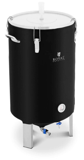 Royal Catering Konisk gjæringsbeholder - 70 L - 0 - 40 °C - rustfritt stål - med isolerende deksel 10012891 Royal Catering Konisk gjæringsbeholder - 70 L - 0 - 40 °C - rustfritt stål - med isolerende deksel 10012891