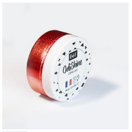 OdiShine Glitter Gel 65 g rubinrød OdiShine Glitter Gel 65 g rubinrød