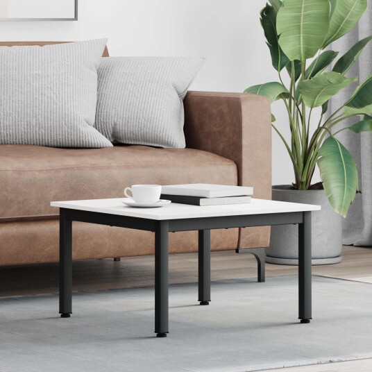 Kaffebord Hvit 60 x 60 x 36 cm Massiv furu