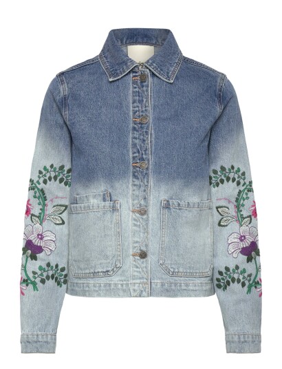 Desigual Woman Denim Trucker Jacket Blue M Desigual Woman Denim Trucker Jacket Blue M