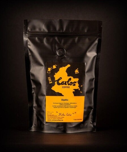 Carlos Coffee Dipilto hele bønner 250g 250g mørkbrent kaffe