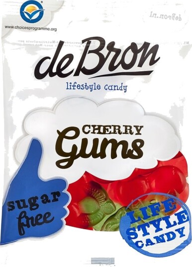 DeBron Sugarfree Cherry Gum 90g DeBron Sugarfree Cherry Gum 90g