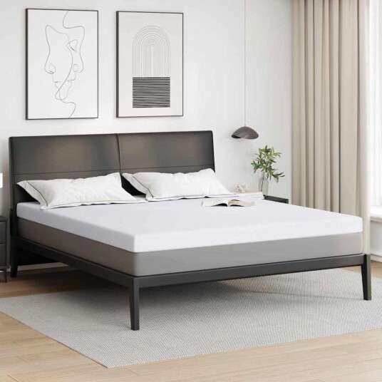 vidaXL Minne skum madrass topper 200 x 200 cm Thick Myk Hvit