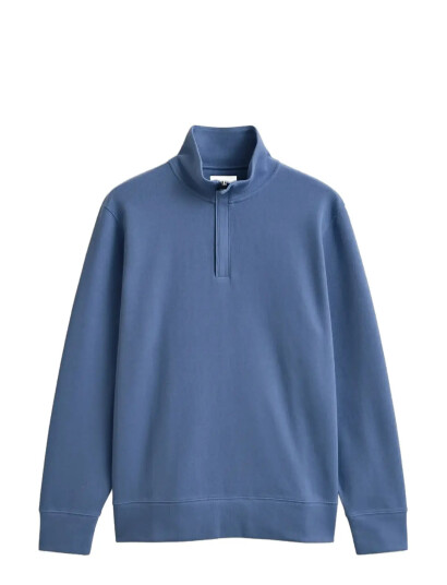 GANT Light Sacker Half Zip   Blue   XL
