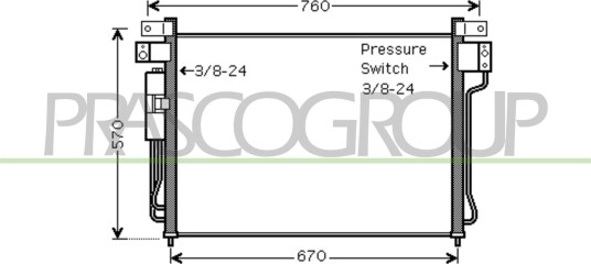 Kondensator klimaanlegg PRASCO DS814C002