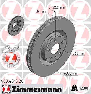 Bremseskive ZIMMERMANN 460.4515.20