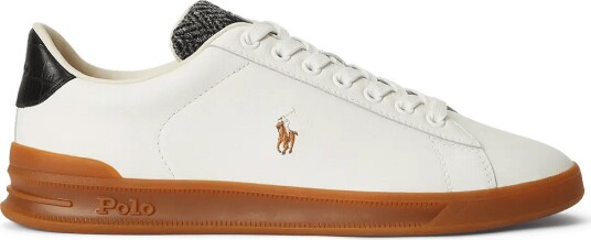 Polo Ralph Lauren Heritage Court Ii Leather Tweed Sneaker DECKWASH WHITE/BL 41 Polo Ralph Lauren Heritage Court Ii Leather Tweed Sneaker DECKWASH WHITE/BL 41