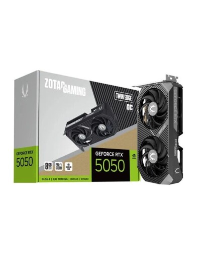ZOTAC GeForce RTX 5050 Twin Edge OC Grafikkort med 8GB GDDR6 RAM ZOTAC GeForce RTX 5050 Twin Edge OC Grafikkort med 8GB GDDR6 RAM