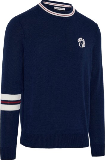 Callaway Legacy LS Blocked Pull Over Sweater Golfgenser herre Medieval Blue XX Large