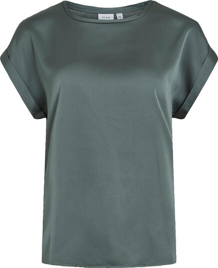 Vila Topp viEllette S/s Satin Grønn