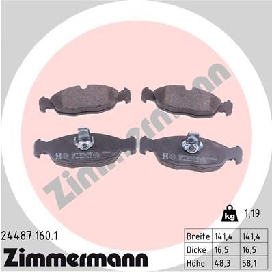 Bremseklosser ZIMMERMANN 24487.160.1 Bremseklosser ZIMMERMANN 24487.160.1