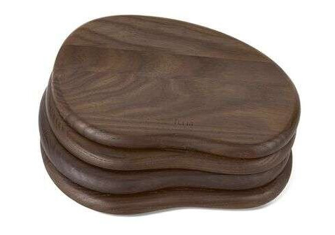Ferm LIVING - Cairn Butter Boards Set of 4 Dark Brown ferm LIVING