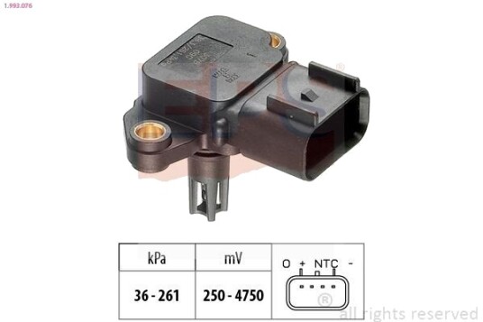 Lufttrykksensor høydetilpasning EPS 1.993.076 Lufttrykksensor høydetilpasning EPS 1.993.076