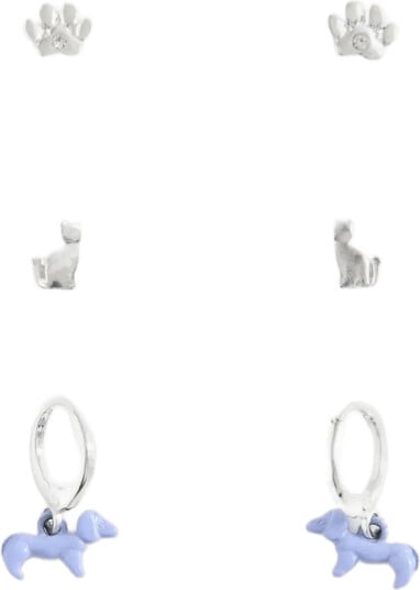 Mango Pack Of 3 Combined Earrings Silver ONE SIZE Mango Pack Of 3 Combined Earrings Silver ONE SIZE