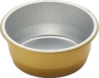 Alubakke 290 Ml Ø111x43 Mm Rund Guld,9 Pk X 115 Stk/Krt