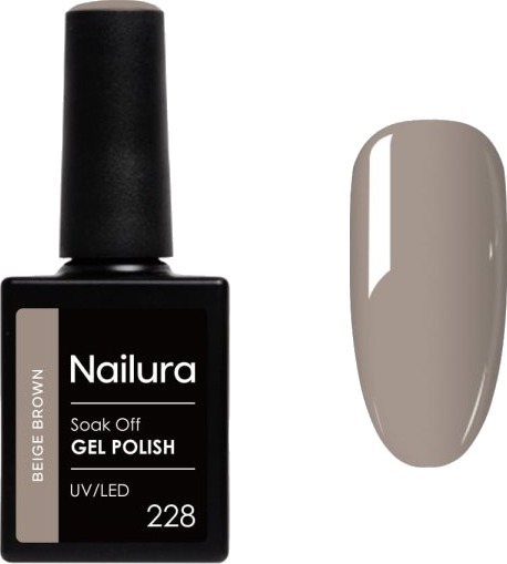Nailura Gel Polish 228 – Beige Brown – 10 ml