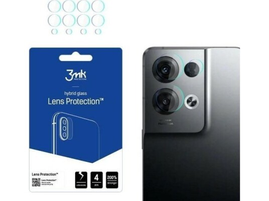 3Mk Hybridglass For Kameralinse 3Mk Lens Protect Oppo Reno 8 Pro [4 Pack]