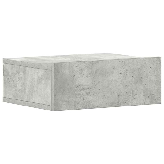 vidaXL Flytende nattbord 2 stk betonggrå 40x30x15 cm sponplate