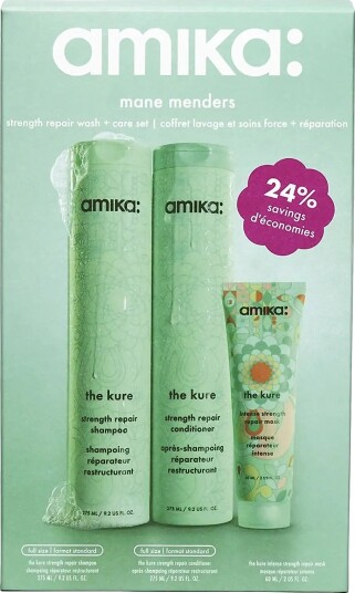 AMIKA Mane Menders Strength Repair Wash + Care Set Green ONE SIZE
