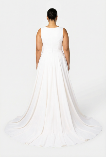 Murlongcres. Frøya Bridal Maxi Dress with Train White