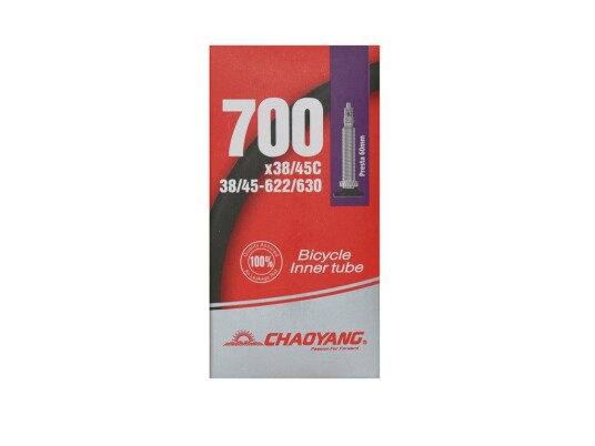 Chaoyang slange 700x38 45c racerventil 60mm