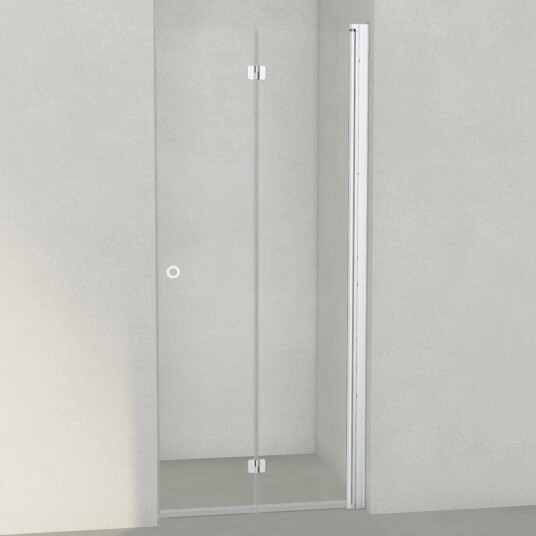 INR Iconic Nordic Rooms Dusjnisje Linc 2 Flex Måltilpasset - Klart Glass Matt Aluminium / Høyre