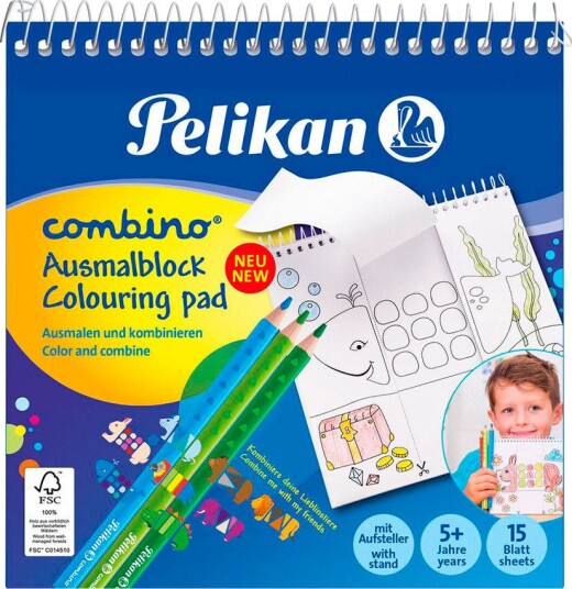 Pelikan Combino Malebok (15x15 cm, 15 Sider)