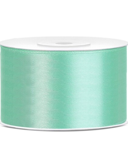 MINTGRØNT Silkebånd 25 meter x 38 mm
