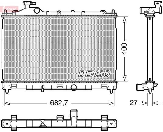 Radiator DENSO DRM45058 Radiator DENSO DRM45058