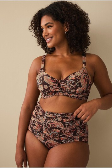 Ellos Plus collection Bikinitruser med høy midje Brun
