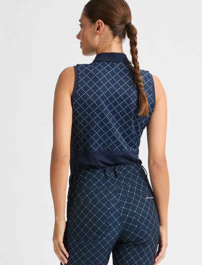 Röhnisch Nicky Sleeveless Poloshirt - Navy - XS